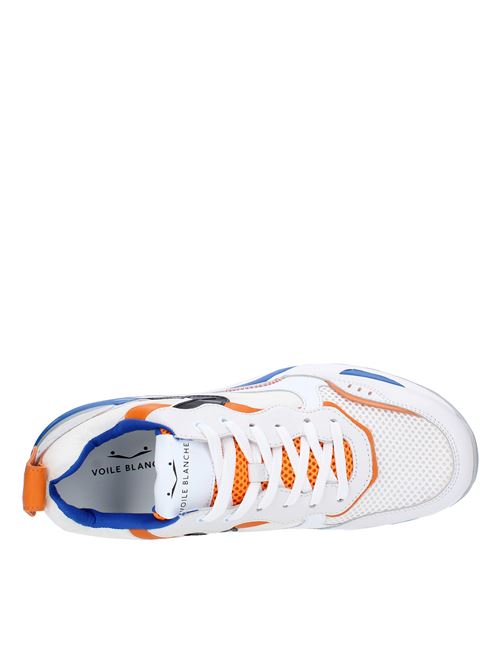 Sneakers in camoscio pelle e tessuto VOILE BLANCHE | BHOLTICE/WHITE/ORANGE